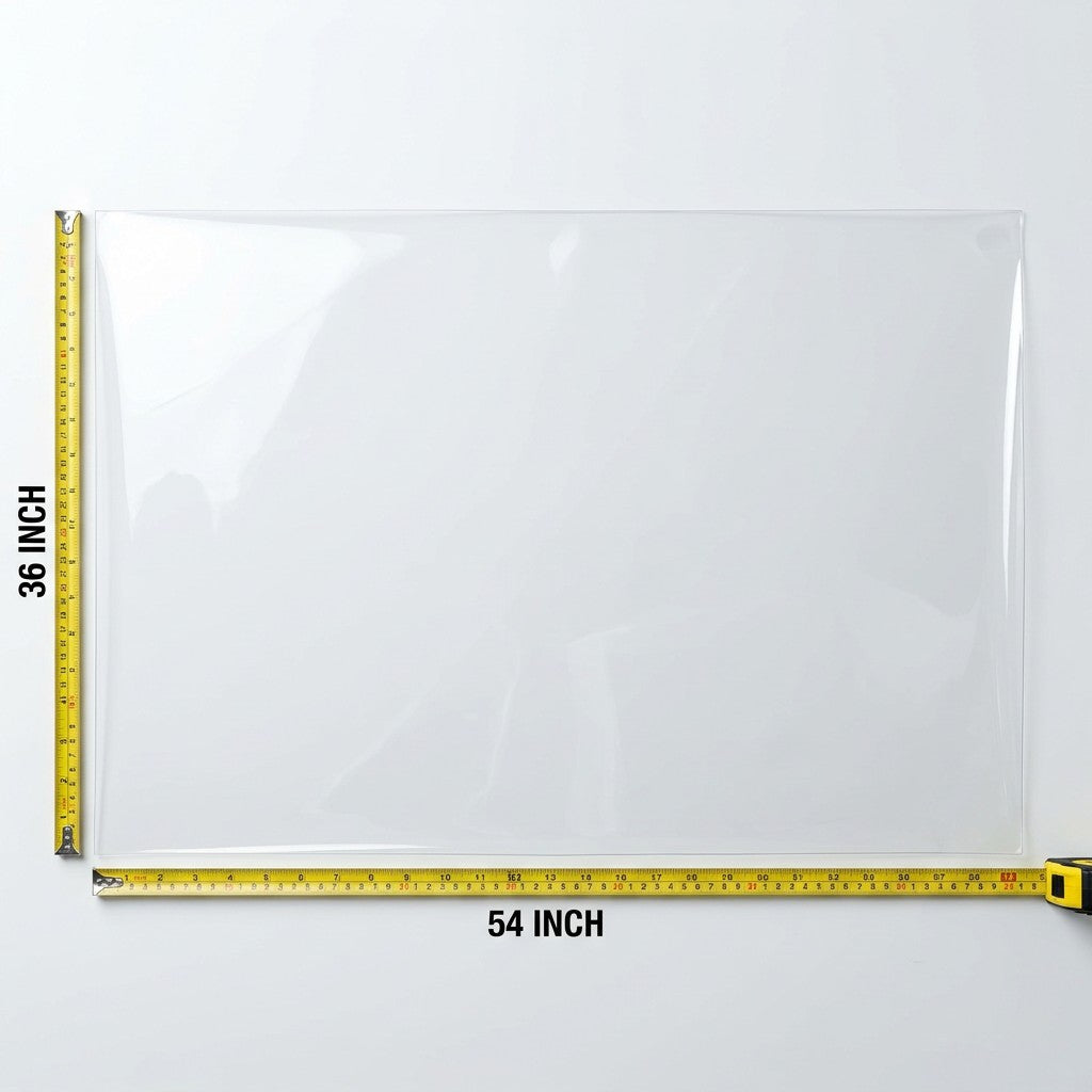 Clear TPU Film Roll by The Yard - Thermoplastic Polyurethane Sheet 0.1-0.5mm for Heat Transfer, Lamination, Crafts, Bag Making - 54" Wide