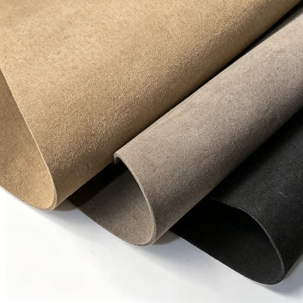 1.4mm Premium Suede Microfiber Leather | High-Strength & Eco-Friendly Fabric for Footwear, Luxury Bags, and Upholstery