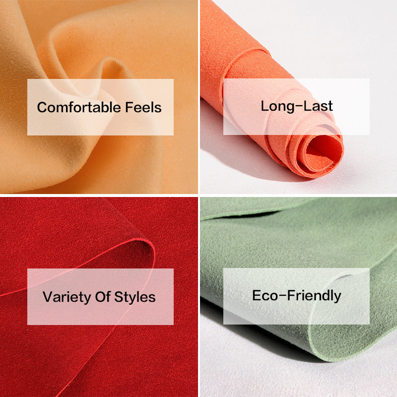 1.0mm Suede Microfiber Leather For Footwear Luggage Upholstery