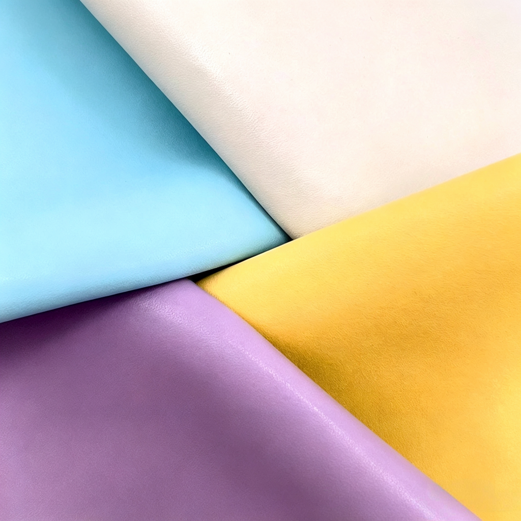 0.6mm Calfskin Grain Microfiber Leather — Shoe Lining & Bag Material | 300+ Colors In Stock