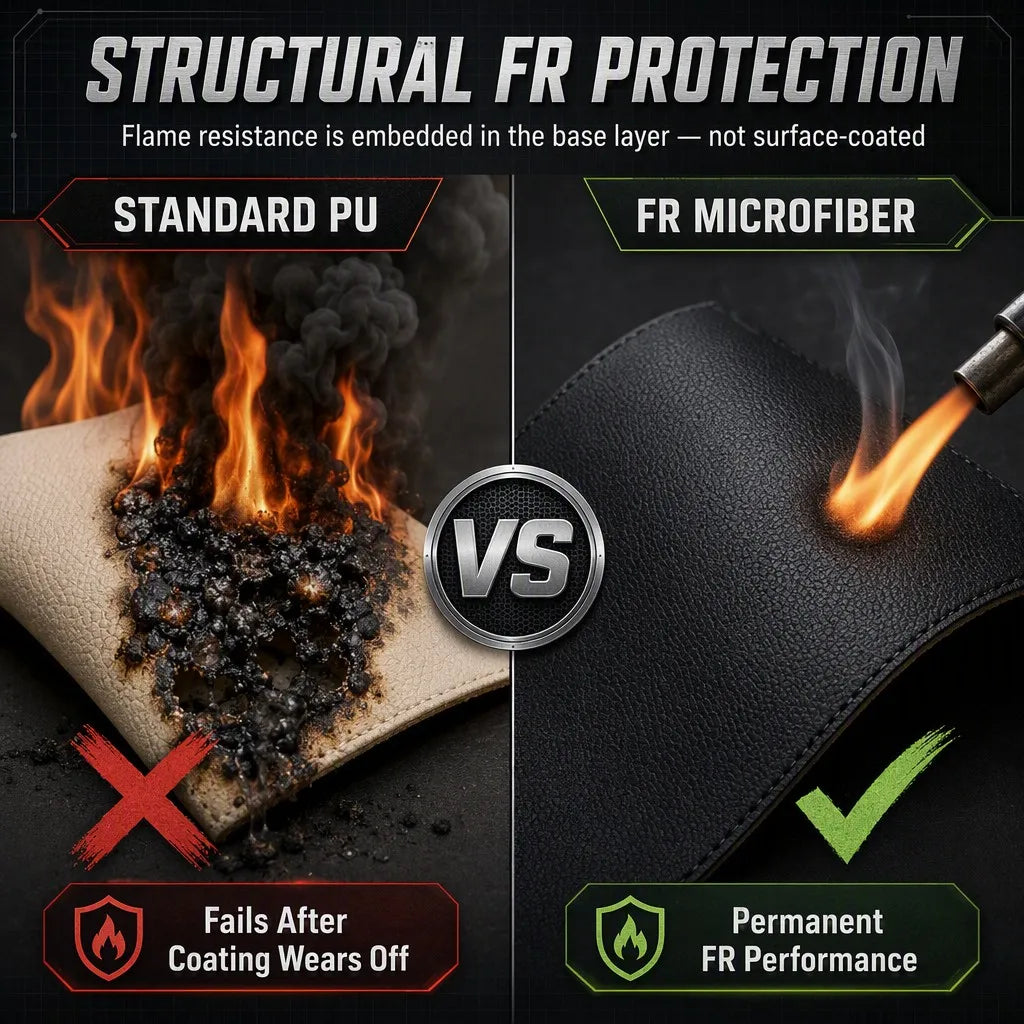 Fire test comparison FR vs PU